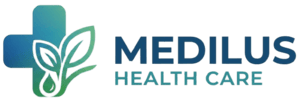 medilushealthcare.com logo design